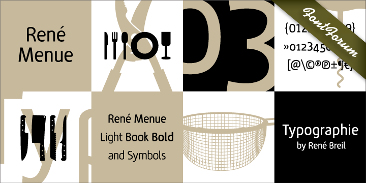 Пример шрифта Rene Menue #1